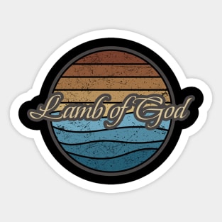 Lamb of God Retro Waves Sticker